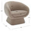 Fauteuil demi-tonneau en polyester 30,7 po Genata-731110786