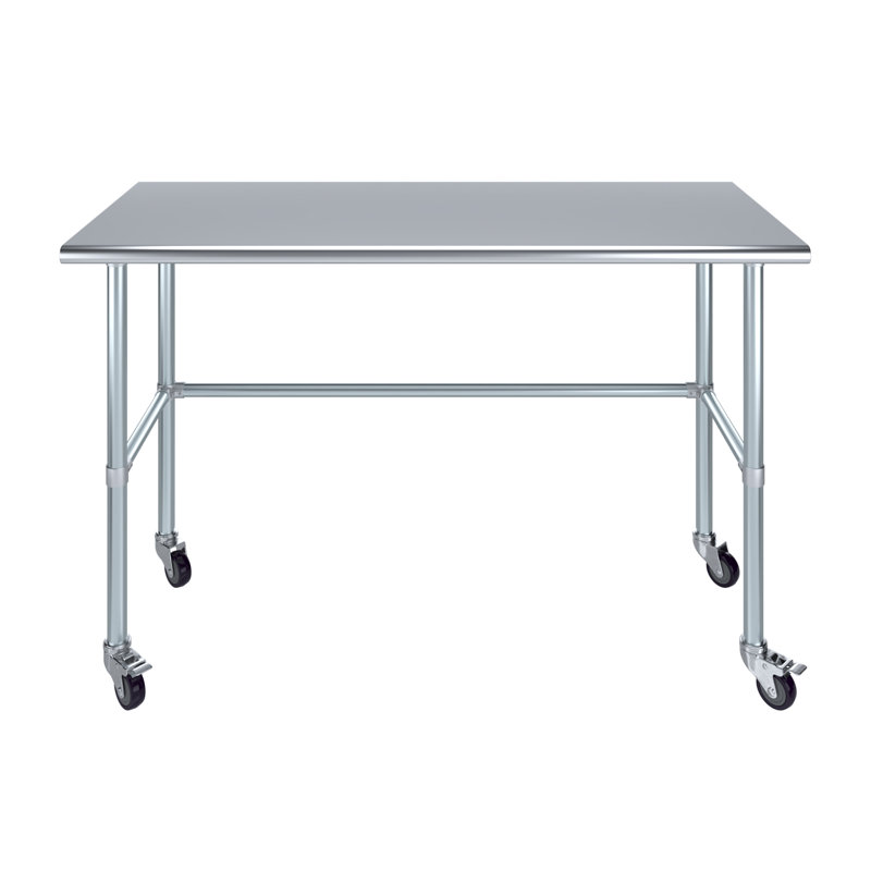 Table de travail en acier inoxydable, H 38 po x L 60 po x l 24 po