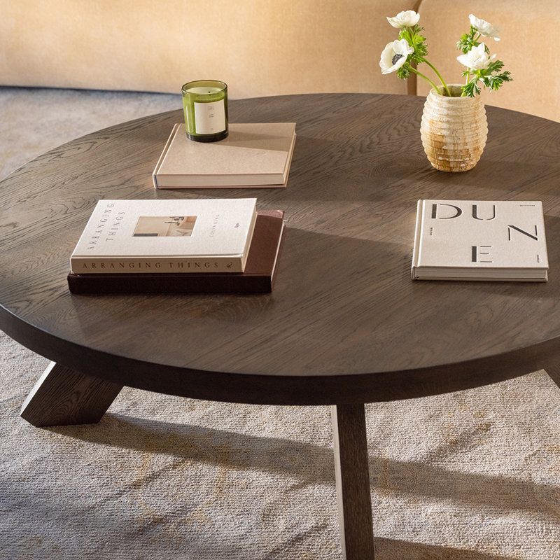 Alden Coffee Table Cool Brown, Dark Brown Wood