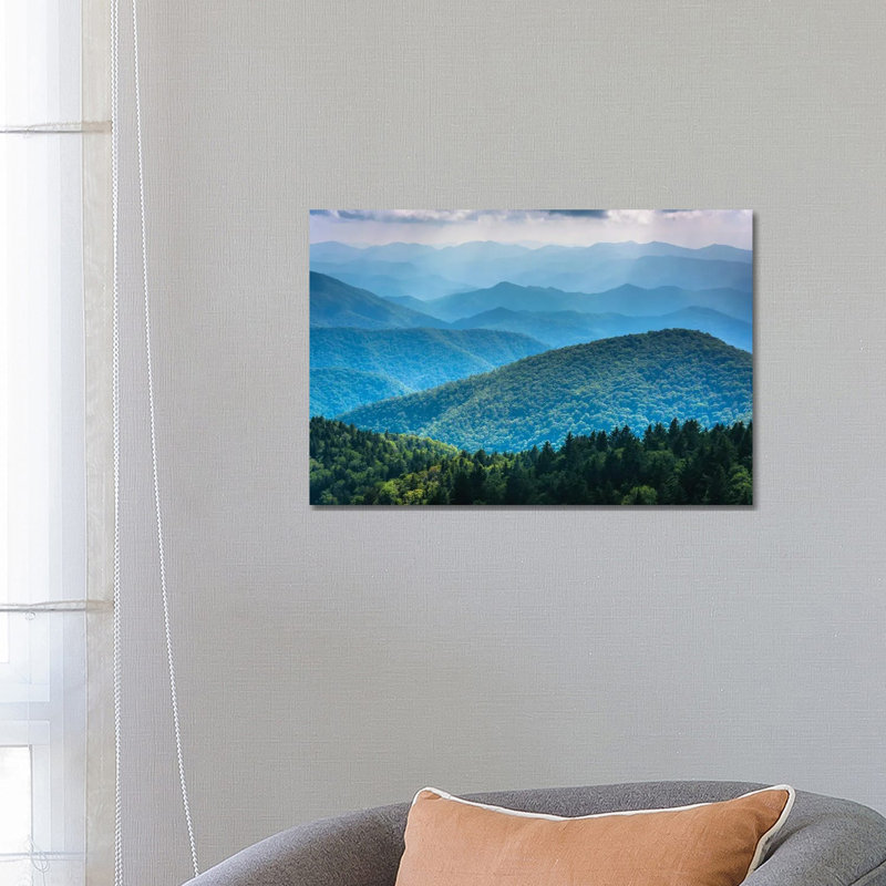 Giclée bleue sur toile tendue avec châssis, H 18 po x l 26 po