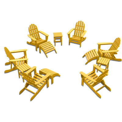 Leighton Foldable Outdoor Adirondack Set
