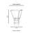 JoyJolt Carre Square Martini Glass, 8oz.