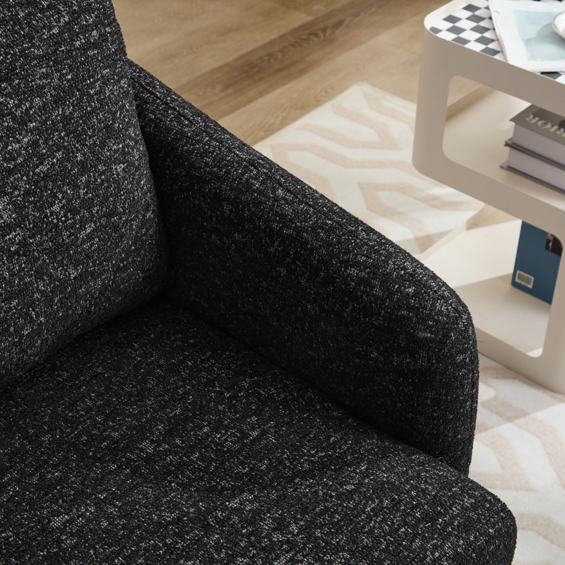 Fauteuil pivotant de 31,47 po Keesa CAL117, Noir