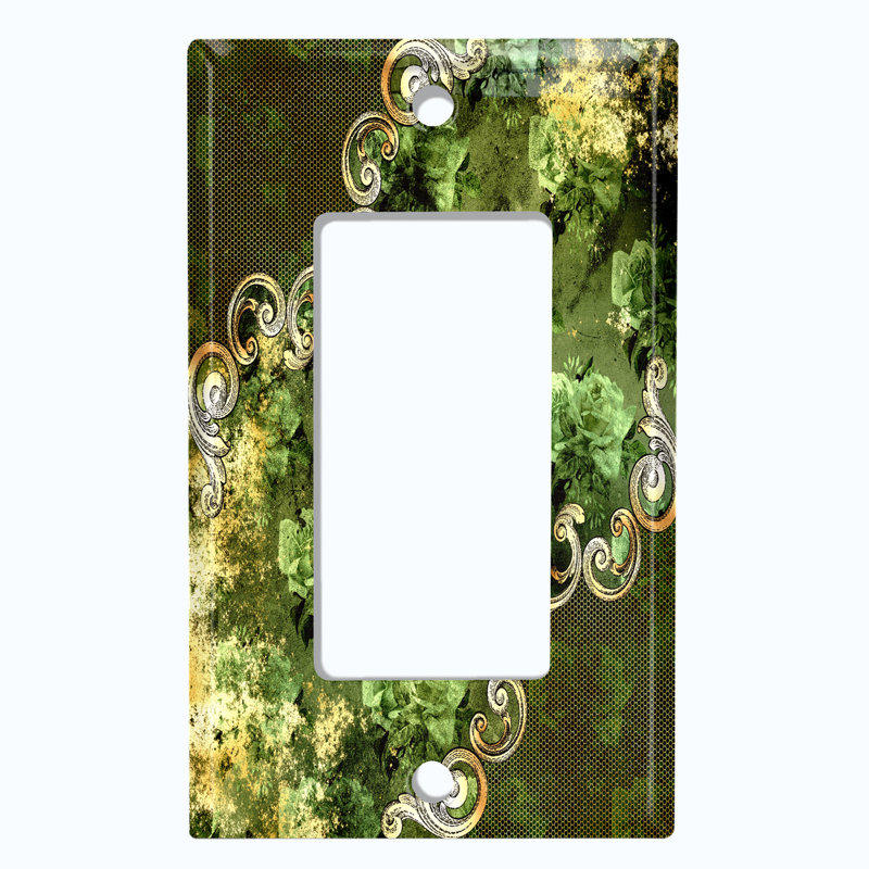 Patterned 1 - Gang Toggle Light Switch Standard Wall Plate