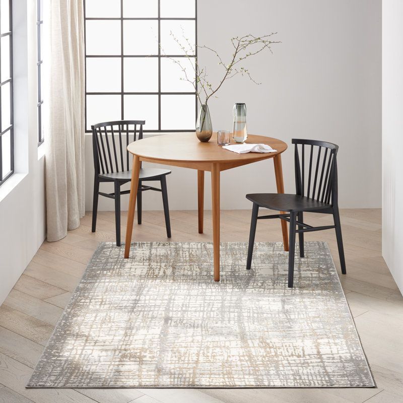 CK950-IVGRY Abstract Indoor Rug, Rectangle 8' x 10'