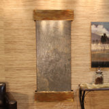 Inspiration Falls Hand Crafted Natural Stone Weather Resistant Wall Base Fountain with Light