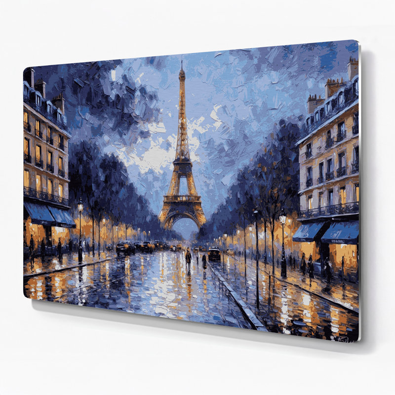 Art mural gris en villes, Paris, France, H 96 po x l 120 po x P 0,05 po