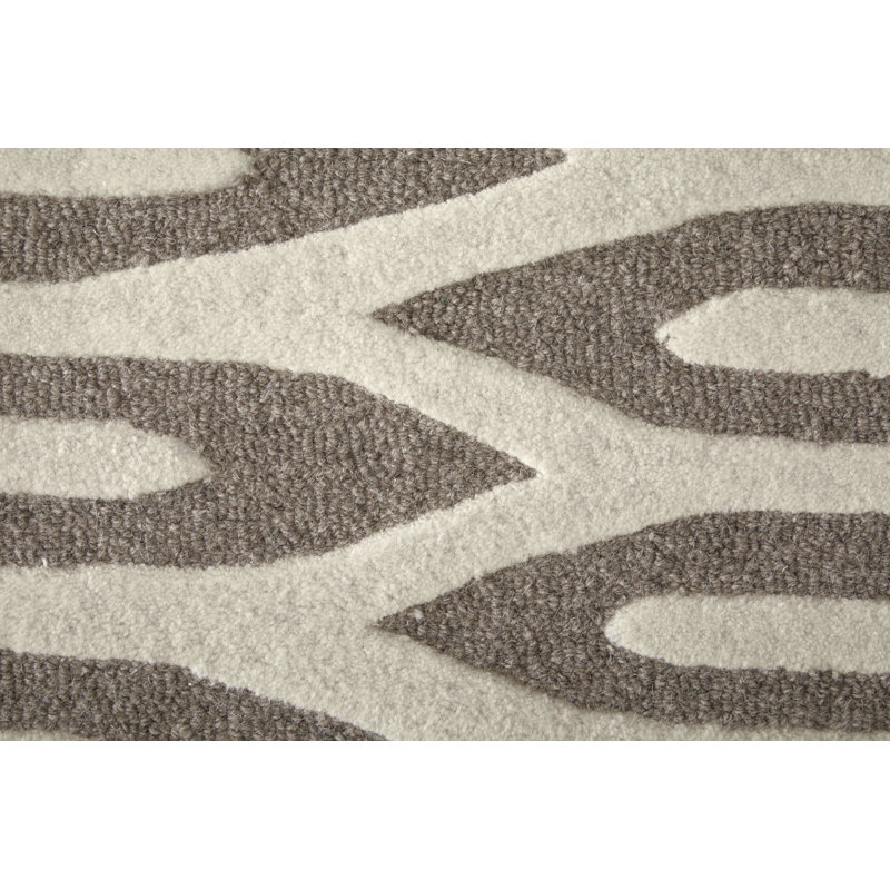 Kimball Transitional Abstract Taupe Area Rug, Rectangle 3'6" x 5'6"