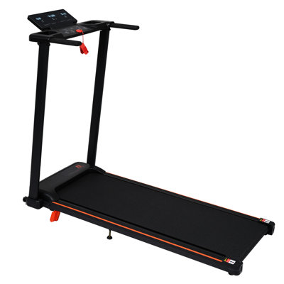 Tapis roulant portatif avec inclinaison de 8%, 3,0 hp, capacité de 265 lb, 4 pieds de support réglables et console multifonctionnelle pour des séances d'entraînement complètes Puissance, puissance, charge, pieds de 3,0 hp