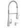 Moen Essie Pre-Rinse Spring Pull Down Single Handle Kitchen Faucet with Power Clean Technology and Soap Dispenser