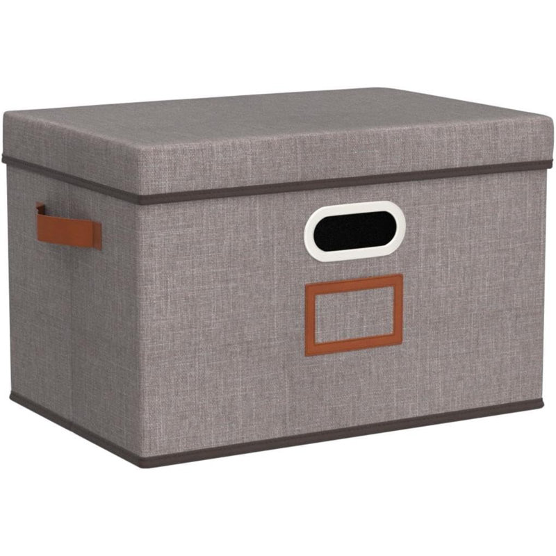 17 Stories Fabric Bin, 20cm H x 33cm W x 23cm D, Grey