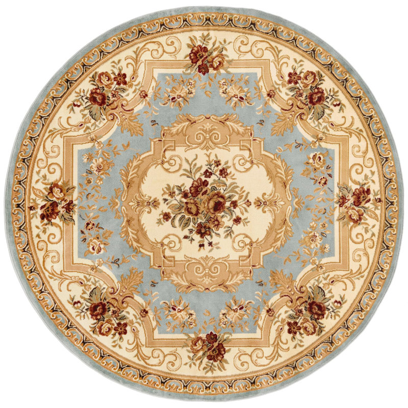 Rabito Oriental Indoor Rug, Round 7'1"