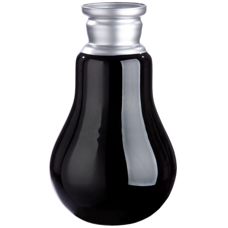 Bethanya Handmade Glass Table Vase, Black