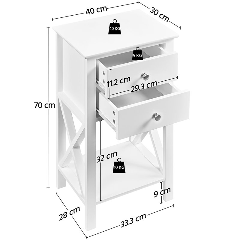 Trestle End Table