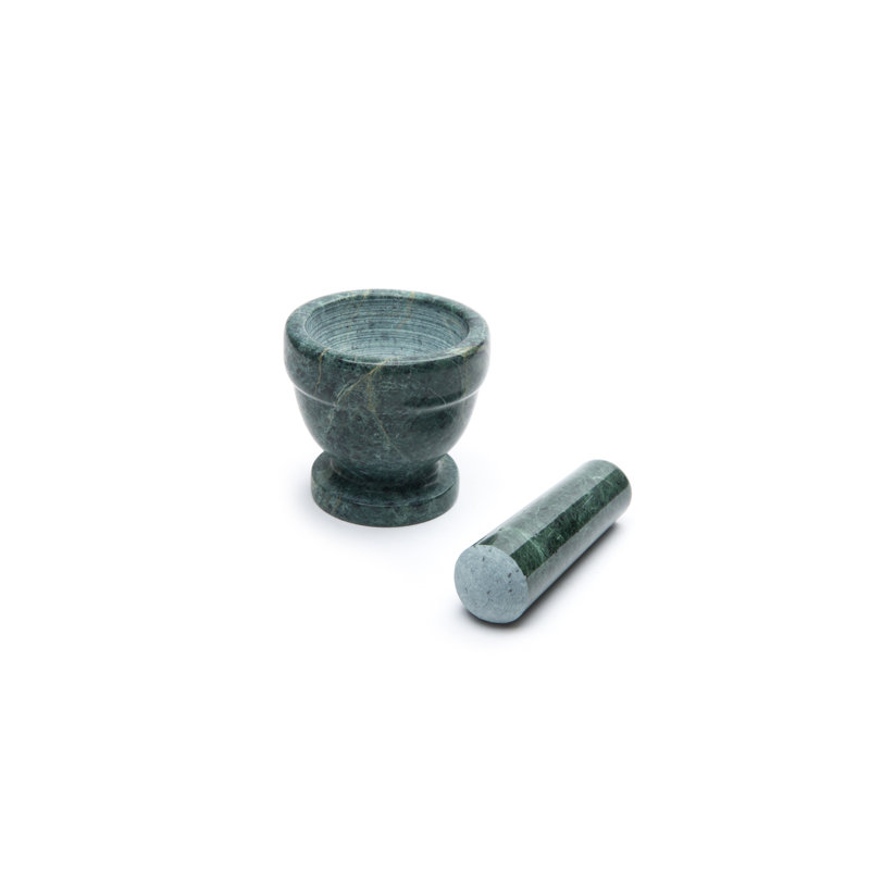 Green Marble 4-Inch Mortar and Pestle Set