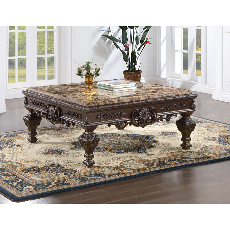 Amaiyah 46" Square Marble Coffee Table 