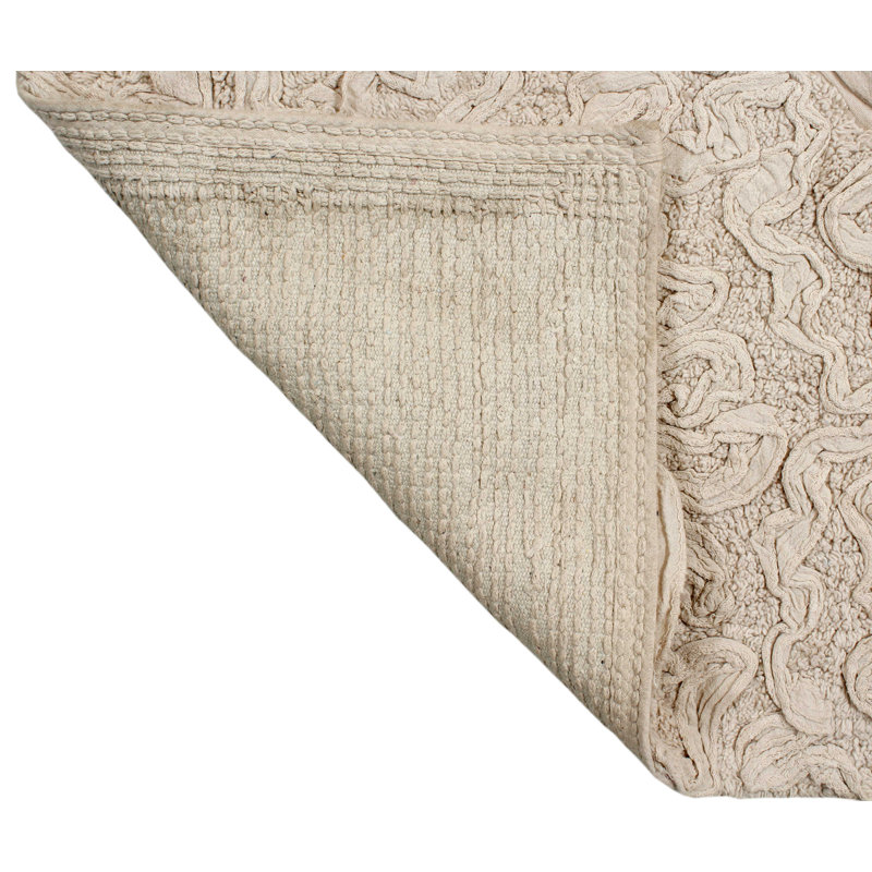 Skak Cotton Bath Rug, 21" W x 54" L, Linen