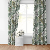 Frondosa  Seagrass Cotton Pinch Pleat Drapery Panel Set of 2