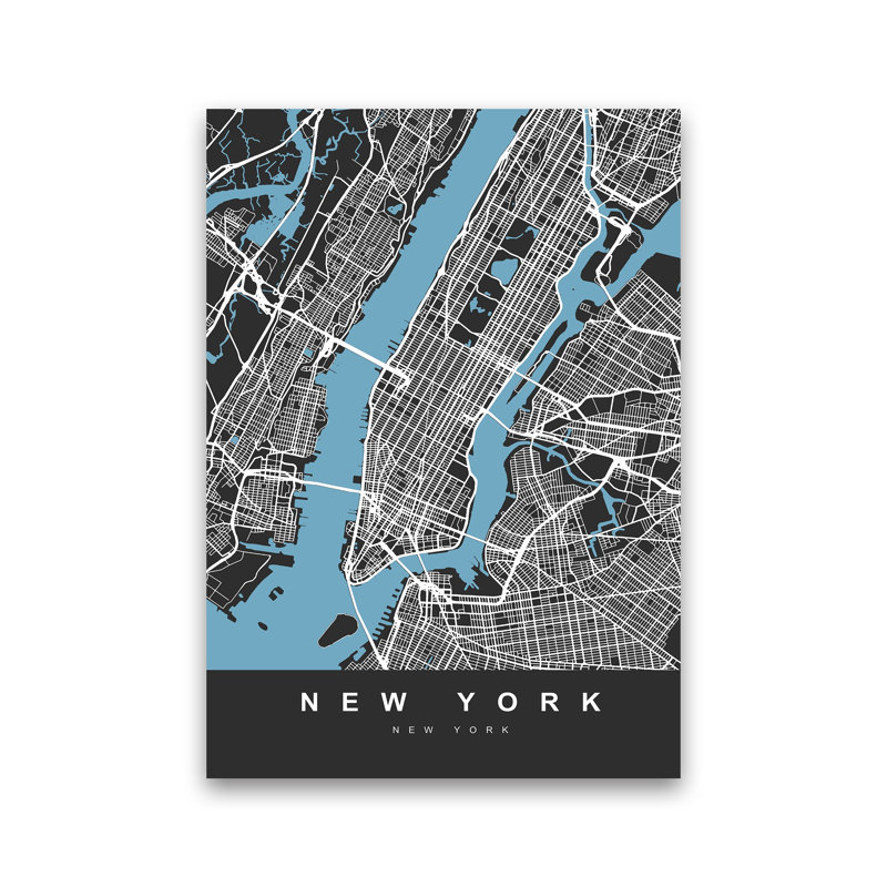 New York II - Print, Wrapped Canvas, 59cm H x 42cm W x 1cm D