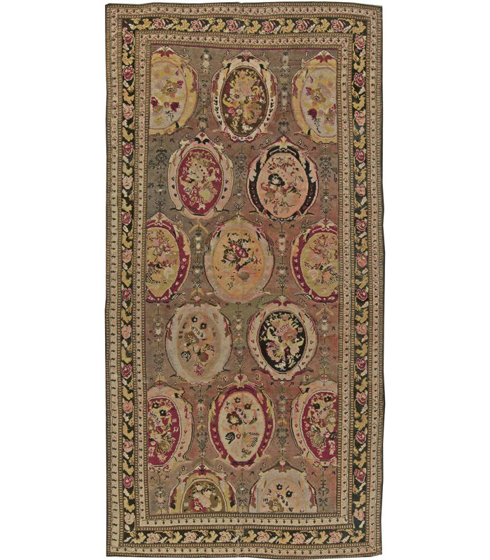 Tapis antique en laine fait à la main Karabagh