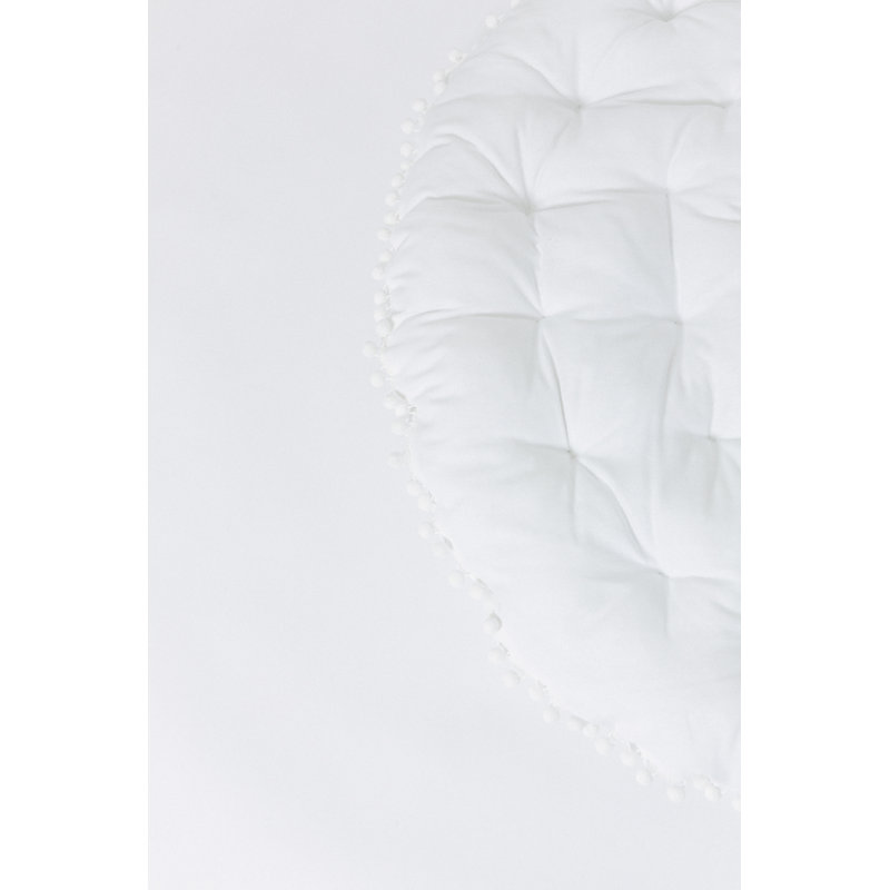 Pom-poms Cotton Throw Pillow, 40" x 40"