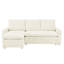Lit convertible convertible avec rangement caché et méridienne amovible avec cadre en bois beige-121117823