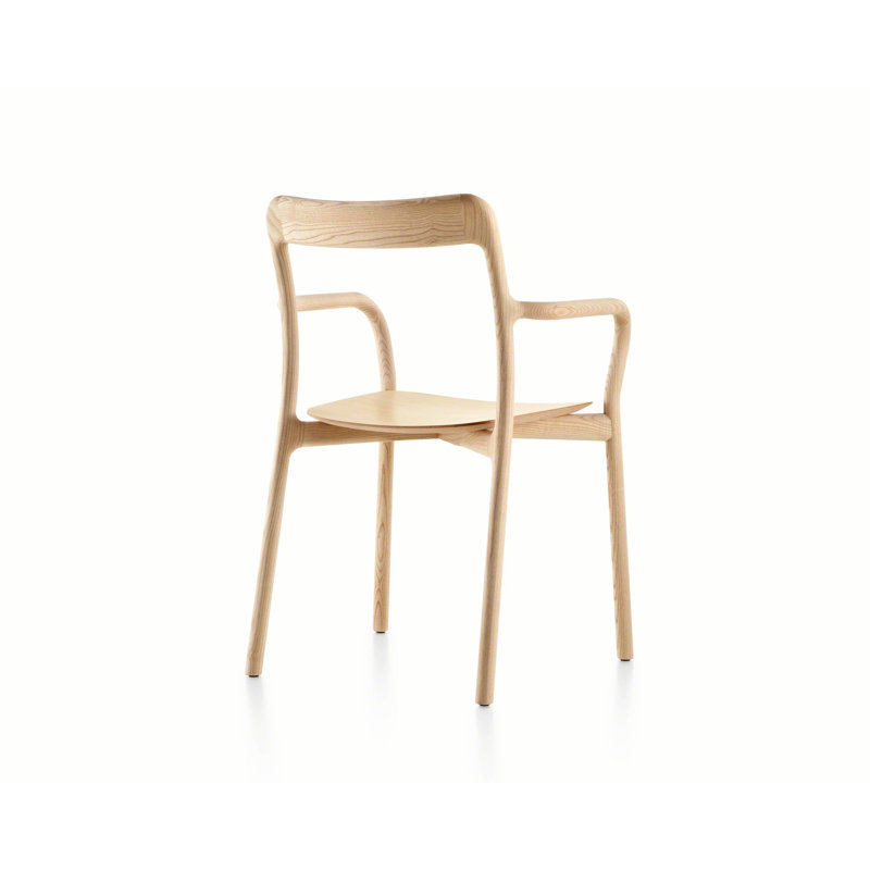Branca Solid Arm Chair, Natural Ash