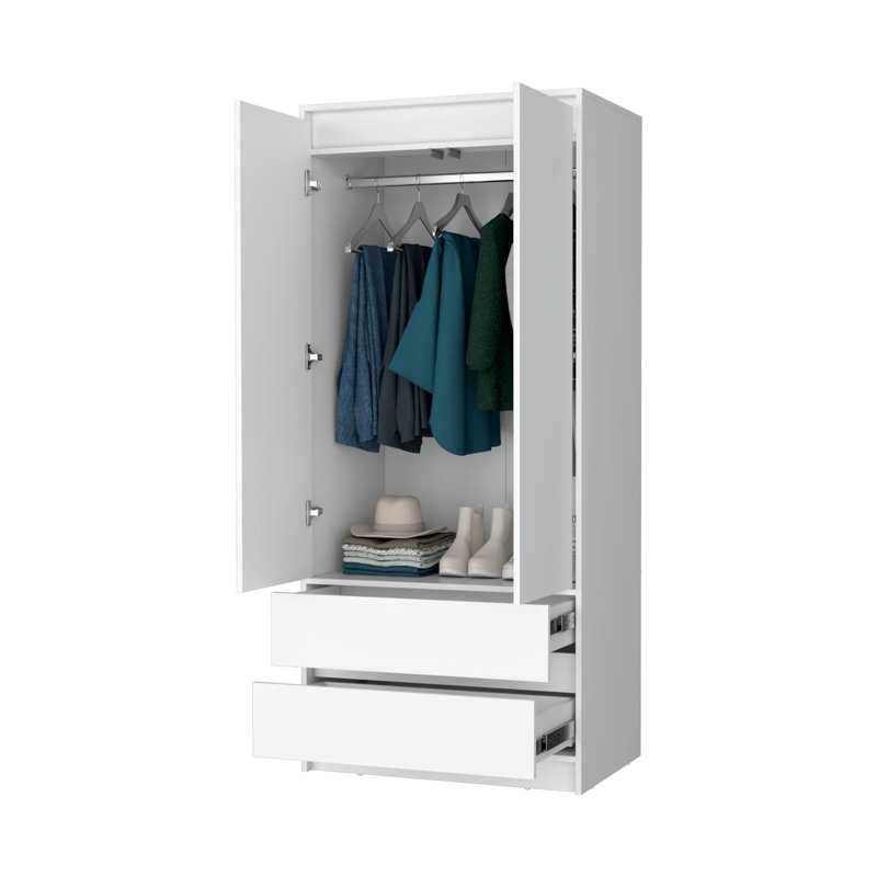 Armoire 2 tiroirs, Blanc