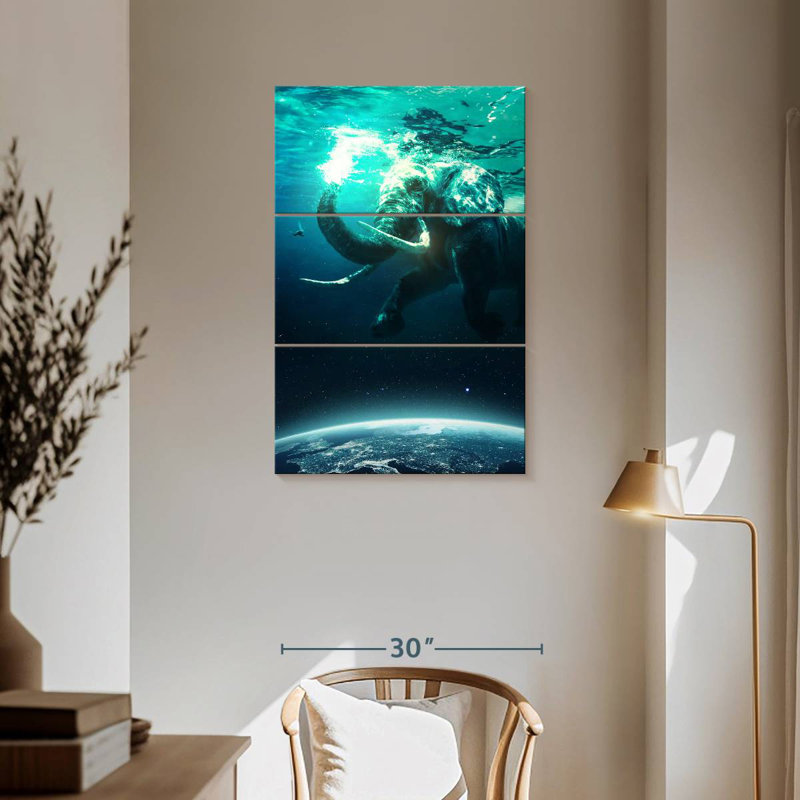 Brampt Elephant In Space, 57" H x 36" W