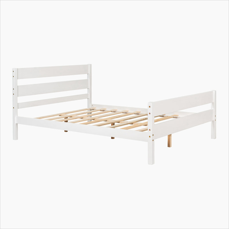 Coleman Bed With Headboard And Footboard, White, Full / Double