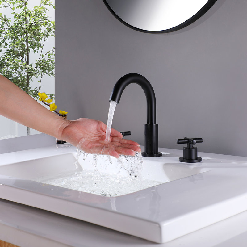 2-handle Bathroom Faucet, Matte Black