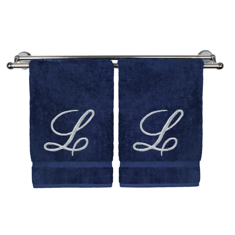 Super Plush Washcloth, Navy/Silver, V