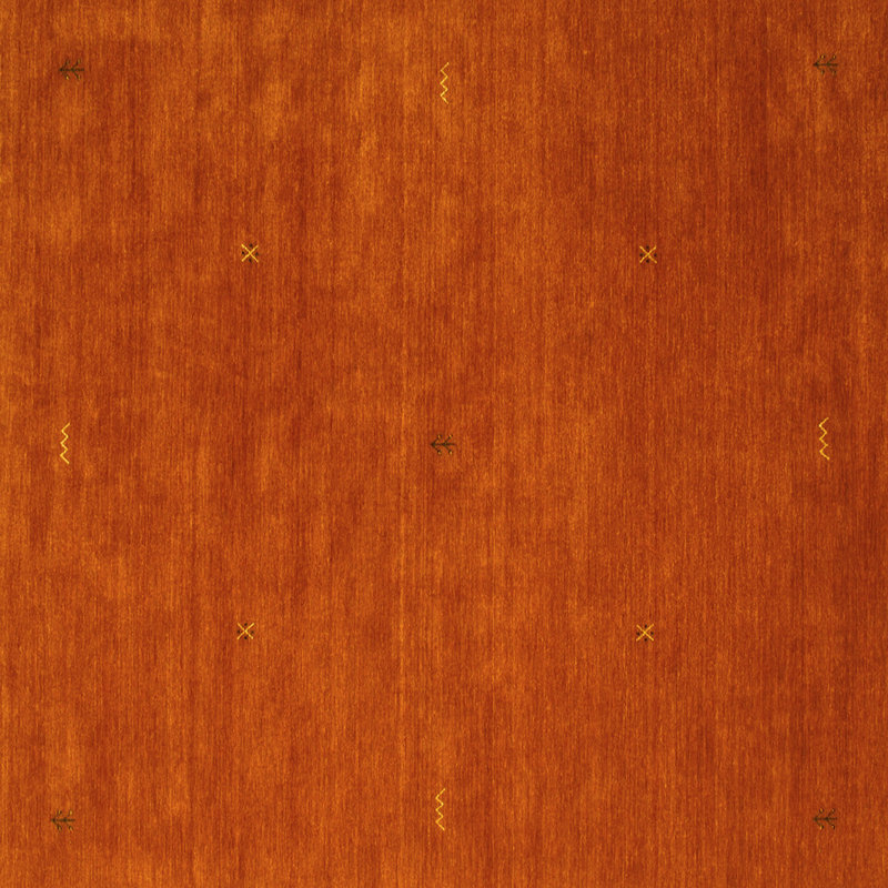 Tapis contemporains jaunes lavables à la machine 575, Carré 8 pi