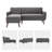 80" Mid Century Modern L Chaise Longue 2 Piece Upholstered Sectional Sofa with Storage Function-584731595