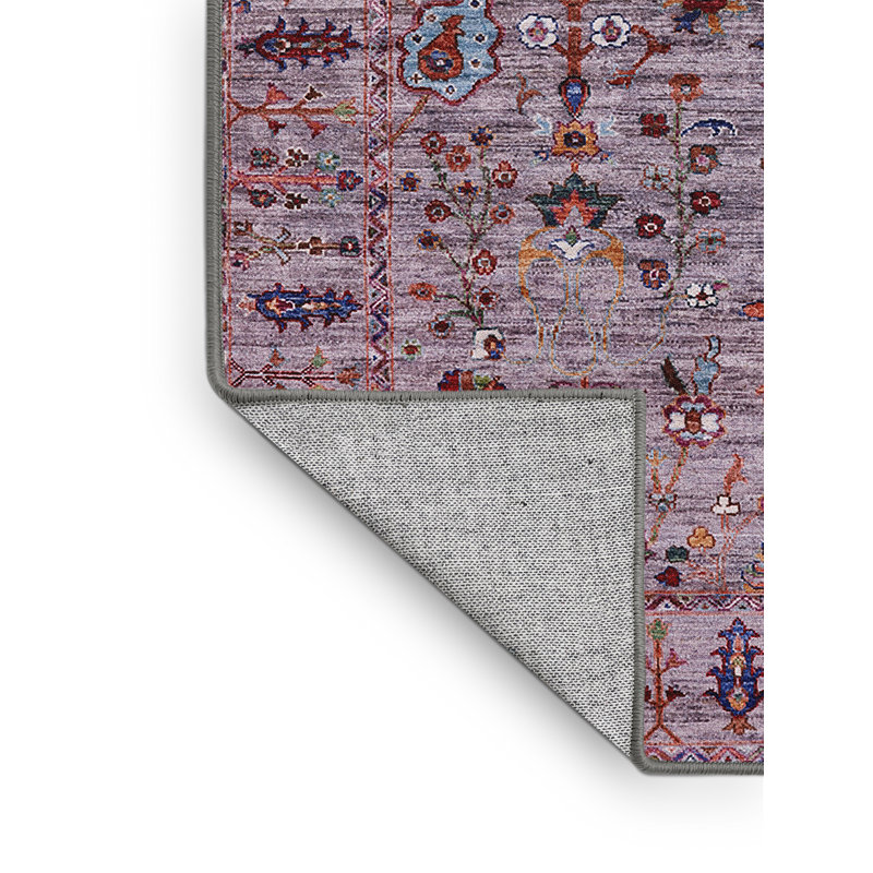 Tapis 100% Mid-Century moderne lavable à la machine 2405, Rectangle 5 pi x 7 pi