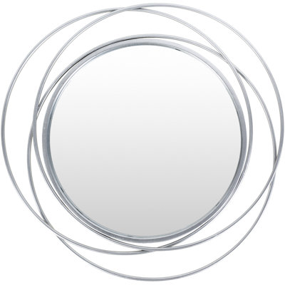 Wemple Iron Frame Round Wall Mirror