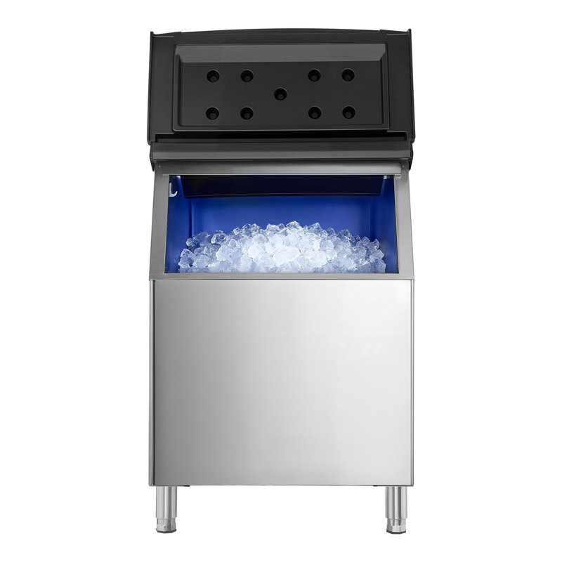 Bac à glaçons commercial, capacité de 500 lb, bac à glaçons commercial en acier inoxydable avec pieds en caoutchouc antidérapants réglables, convient aux restaurants et aux brasseries