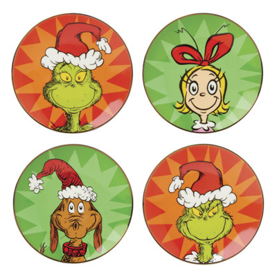 Ensemble de 4 assiettes Merry Grinchmas Tidbit