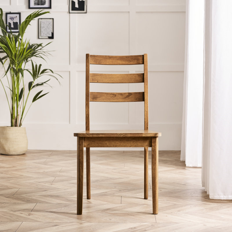 Rubberwood Solid Wood Dining Set, 74.5" H x 118" W x 77" D, Black, 4 Pieces: Table, Bench, 2 Chairs