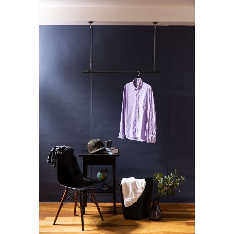 Ceiling-Mounted Drying Rack Charcoal Grey