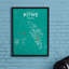 Kitwe City Map - No Frame Print-1055118607