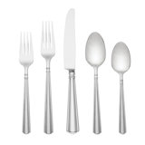 Amber Hill 65 Piece 18/10 Stainless Steel Flatware Set, Service for 12