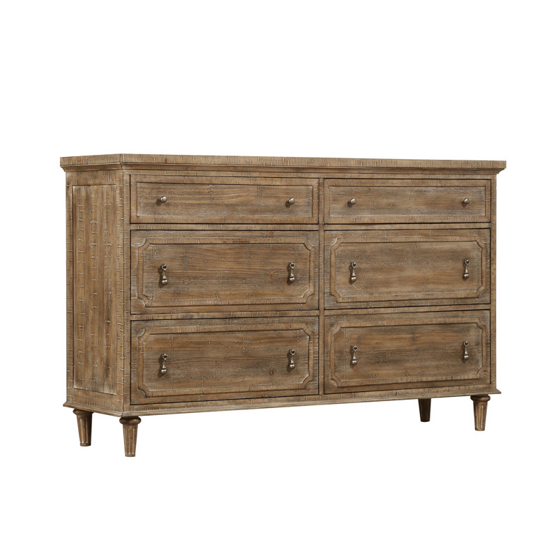 Commode 6 tiroirs brune
