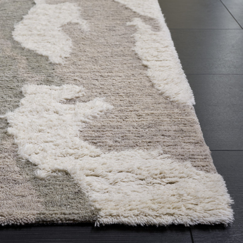 Casablanca Hand Tufted Wool Abstract Indoor Rug, Rectangle 6' x 9'