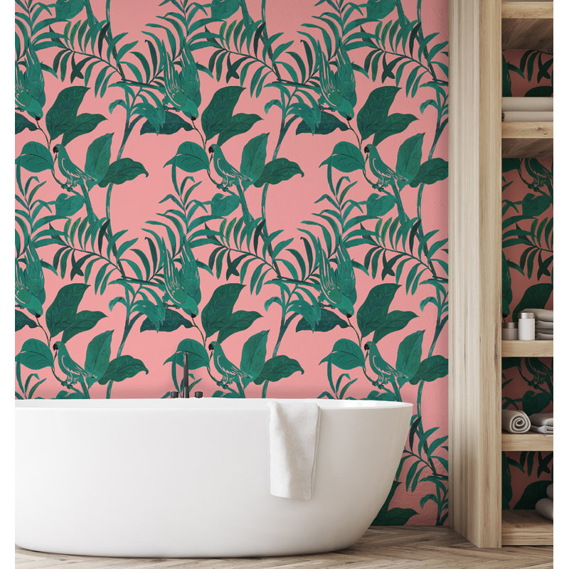Paule Marrot Wallpaper Double Roll, Pink/Green