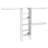 SuiteSymphony 84" W - 120" W Closet System Kit with Top Shelves-19958956