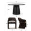 Ensemble de table de salle à manger pour 4 personnes avec table ronde et 4 chaises rembourrées-661102243-661102249