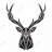 Geometric Deer Head Canvas | Industrial Framed Home Decor