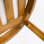 Chaise de salle à manger d'extérieur en bois d'acacia avec coussin beige, ensemble de 2