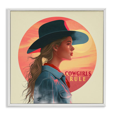 «Cowgirls Rules Portrait», art de la giclée encadrée par Steve Hunziker